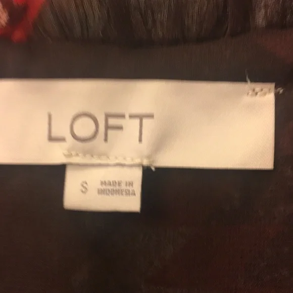 LOFT Patchwork Tie Neck Pocket Dress - Picture 5 of 7